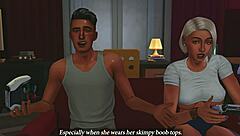 buff futa shemale sneaks up on roommate for deep dick pounding in sims 4