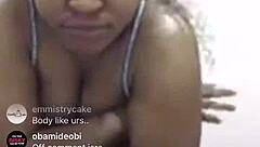 Horny Black African Girl's Big Tits Nipples