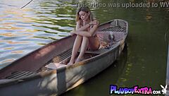 Classy Blonde Russian Milf Strips Naked On Boat!
