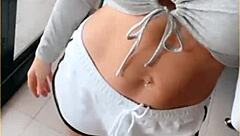 Wifey FLASHES perfect big tits in homemade shirt stun!