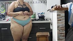 Neighbor's Tight Pussy Gets Incredible Kitchen Pounding