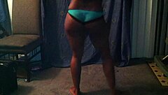 Skinny Black Chick Dances Seductively on Camera
