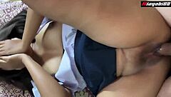 Thai Student Uniform Big Tits Tight Pussy Monster Cock Creampie