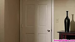 lesbian babe seduces friend with hungry pussy licking