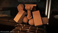 Rough missionary and doggystyle creampie with horny cat girl session 59