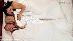 wake up to BLONDE AND BRUNETTE big boob milfs riding cowgirl missionary!