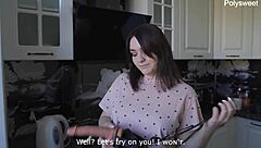 the neighbor she roughly fucks the guy he finished uh the whole table from her hand wait