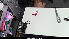 after stripping milf naked, guard pounds her horny