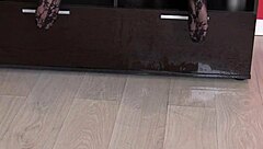 hairy bbw pees doggy in mouth, dirty fetish drip?