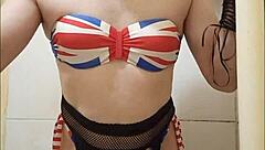 Friend's Stunning USA Bikini in Lingerie Tease