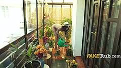 nudist wife doggystyle deepthroat during beach chores