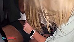 blonde brazilian wife fucked hard in black's car