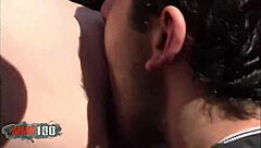 Skinny French teen Mahylis outdoor beach fuck with Alex