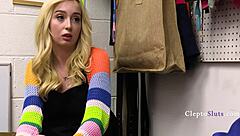 get on your knees petite burglar for blackmailed submission