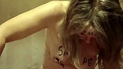 slave gagging hard in total submission?
