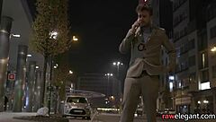 spitroasted euro babe interracial anal creampie threesome sofa