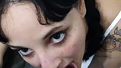 argentinian teen slurps monster bbc before interracial pussy destruction