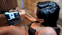 She couldn't resist my heels and fucked me hard