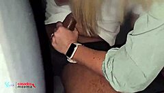 blonde brazilian wife fucked hard in black's car