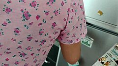 her clueless husband watches while she's gaping her ass for real anal