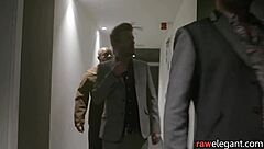 spitroasted euro babe interracial anal creampie threesome sofa