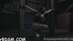 hooked anal toy punishes tight clamped sweetheart cunt