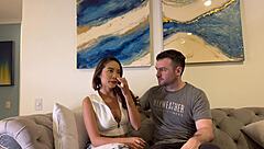 Cute Latina amateur takes raw creampie after sex shop romp