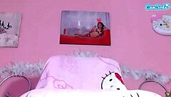 Teen rides huge dildo sensation