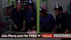 Group Passes Petite Blonde Shoplyfter Till Submission