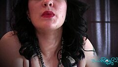 smoking milf's plump red lips