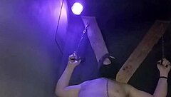 maitresse kantalis caged in club with emojis 😈🔒💦 bent over bdsm fun