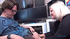 Lacey starr milf deepthroats cock handjob pov