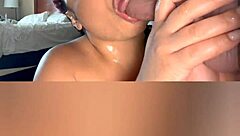 Seductive ebony deepthroats dildos teasingly