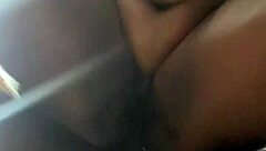 big ass ebony bounces hard on bbc creampie