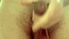 Shaving Big Tattooed Dick After Prolapse Masturbation for Stretched Anal Fuck