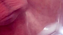 Shaving Big Tattooed Dick After Prolapse Masturbation for Stretched Anal Fuck