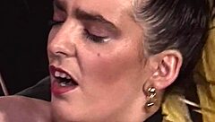 brunette milf in stockings gets ass fingered pussy fucked cumshot 😍💦👠