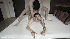 russian bodybuilder madison quinn screams in hardcore hotel fuck