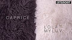 czech lesbians lola myluv and caprice kiss passionately to erotic scissoring orgasms