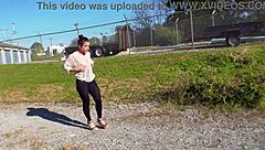 43yo flasher struts docks in buttless pants