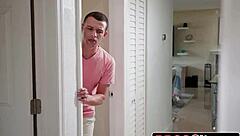 Desperate Milf Fucks Hard Cowgirl After Shower Dildo Fails