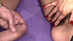 brunette milf in stockings gets ass fingered pussy fucked cumshot 😍💦👠