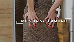 horny babe squirts fingering pussy in mirror ripped pantyhose