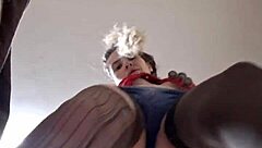 BLONDE TEEN ELZA KOM GAGS ON COCK IN TIGHT DOMINATION