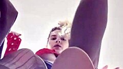 BLONDE TEEN ELZA KOM GAGS ON COCK IN TIGHT DOMINATION