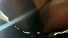 big ass ebony bounces hard on bbc creampie