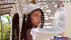 i'm petite asian cowgirl hannah le, stripping naked outdoors at my ranch uh feels so good