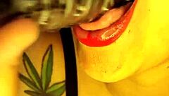 what if this horny colombian squirts wildly in the shower with her dildo?