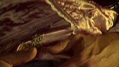 blonde milf in golden heels takes massive cock facial