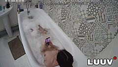 luuv vilika's private late-night bath flash voyeur routine